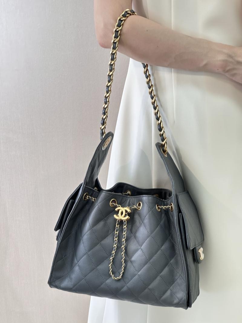 CHANEL 25 Small Handbag Dark Grey AS5293