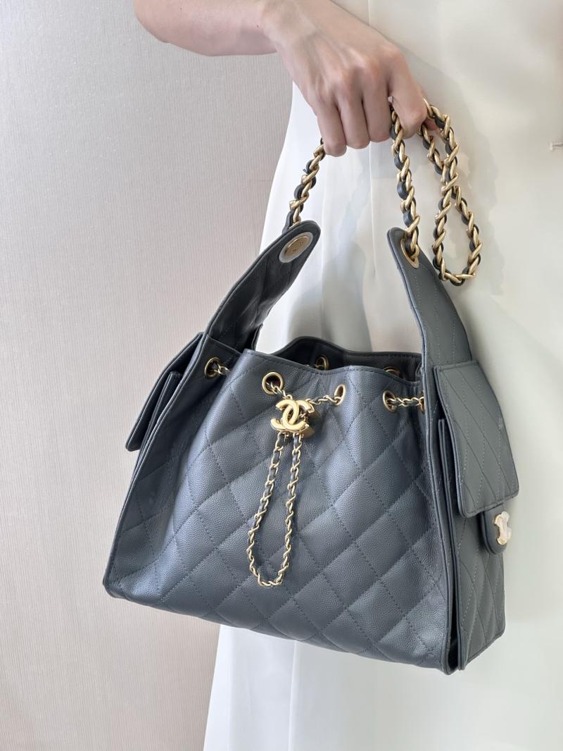 CHANEL 25 Small Handbag Dark Grey AS5293