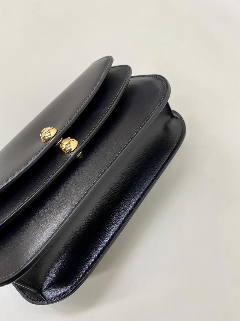 Celine Duo Wallet On Strap Black C35501