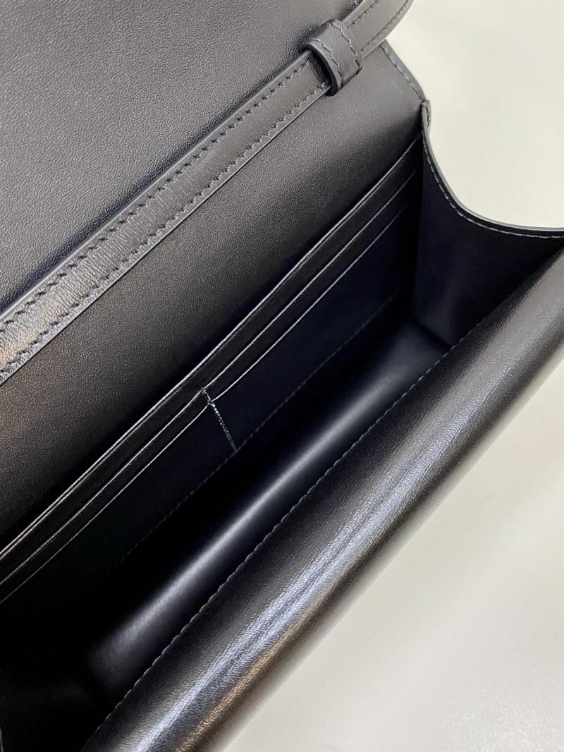 Celine Duo Wallet On Strap Black C35501
