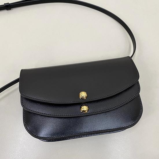Celine Duo Wallet On Strap Black C35501
