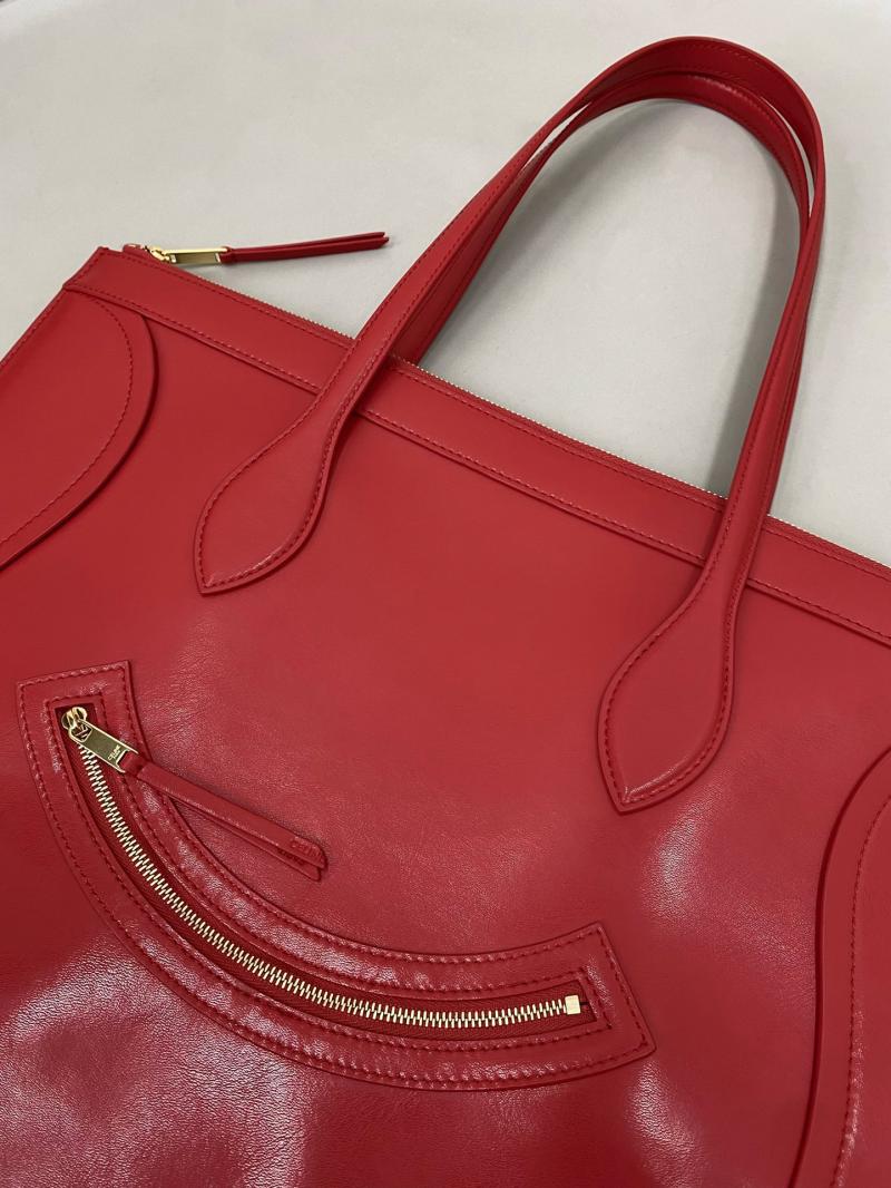 Celine Flat Cabas New Luggage Red C35501