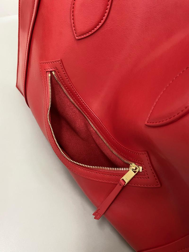 Celine Flat Cabas New Luggage Red C35501