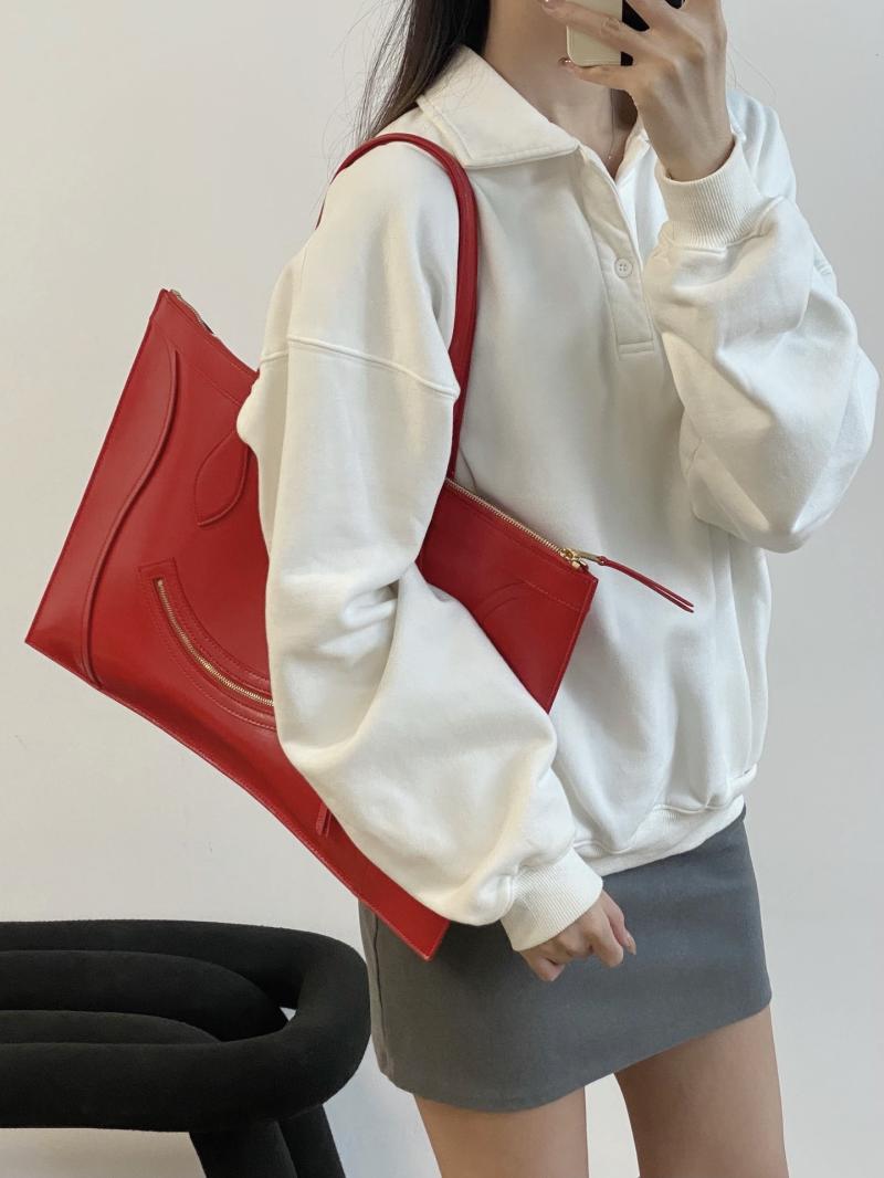 Celine Flat Cabas New Luggage Red C35501