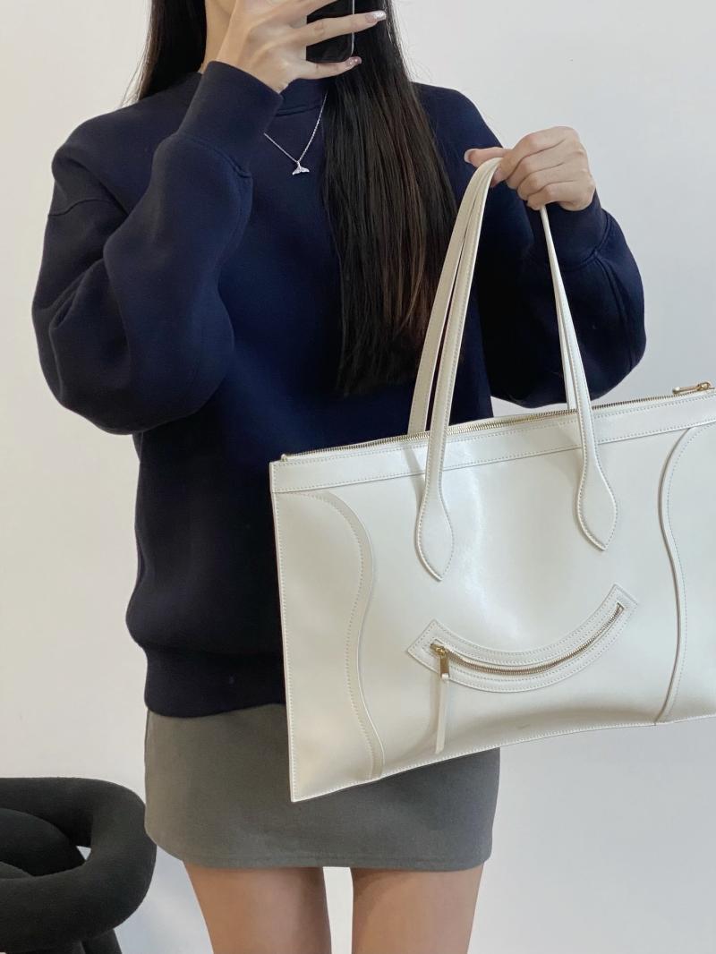 Celine Flat Cabas New Luggage White C35501