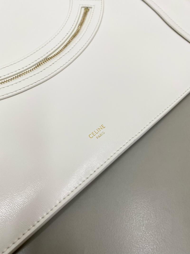 Celine Flat Cabas New Luggage White C35501