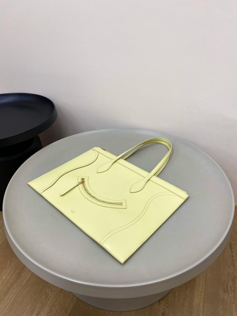 Celine Flat Cabas New Luggage Yellow C35501