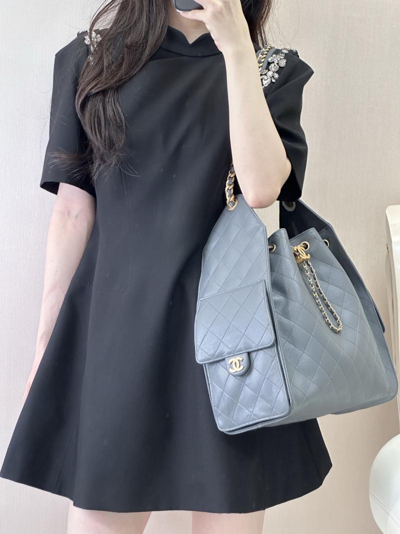 Chanel 25 Medium Handbag Dark Grey AS5311