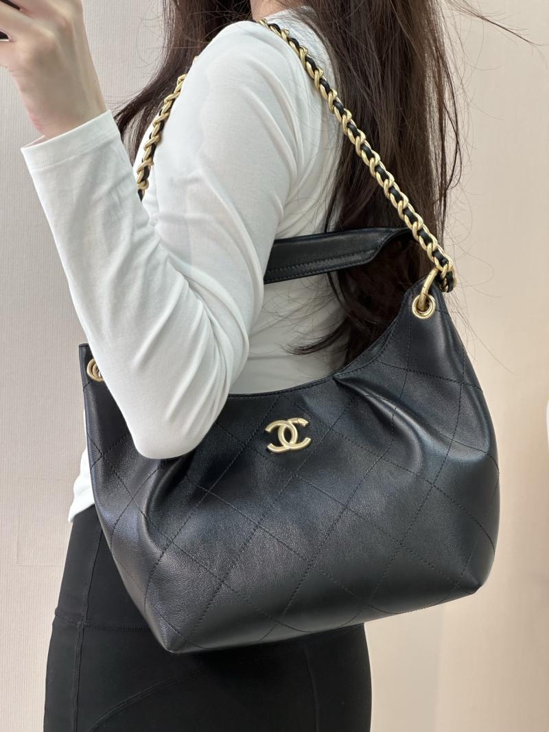 Chanel Calfskin Hobo Bag Black AS5970