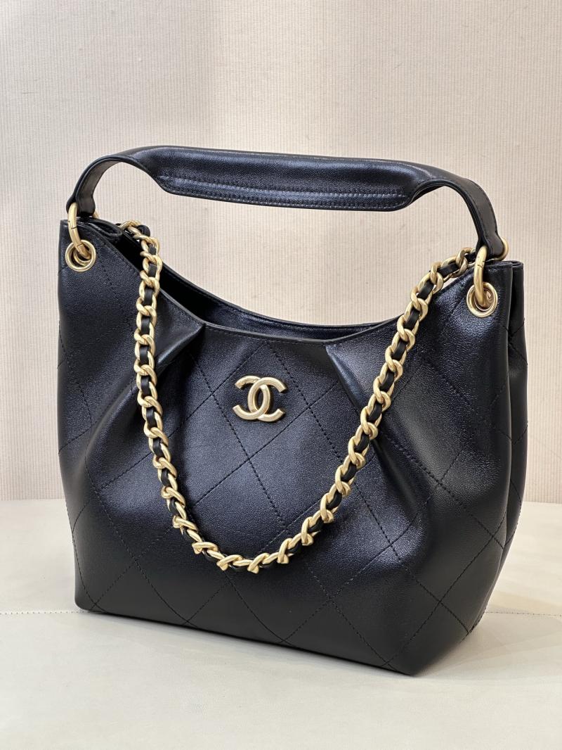 Chanel Calfskin Hobo Bag Black AS5970