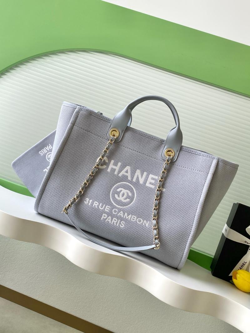 Chanel Canvas Shopping Bag Blue A66941