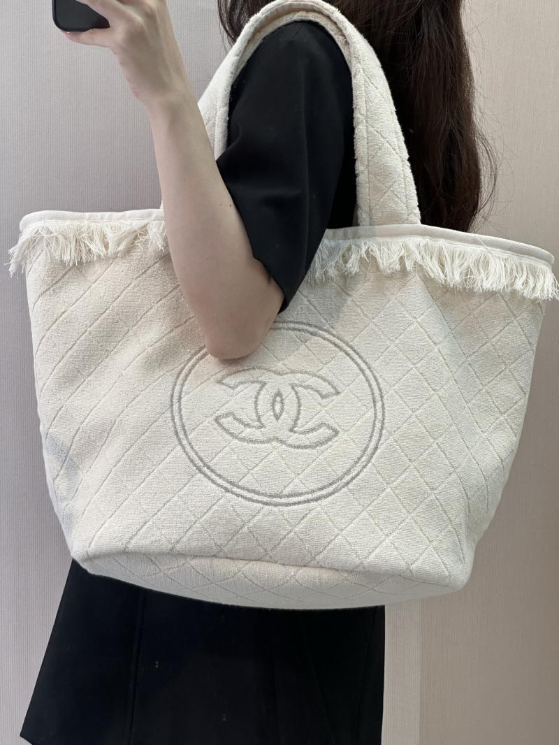 Chanel Cotton Tote Bag Cream AAB018