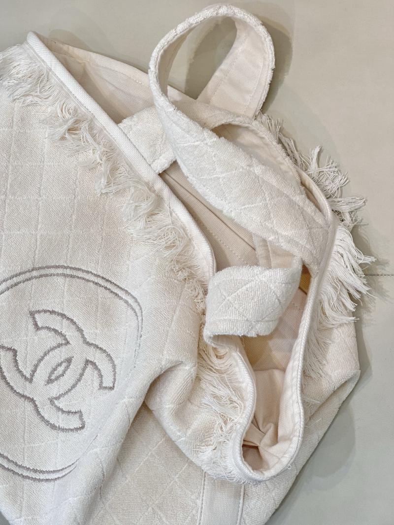 Chanel Cotton Tote Bag Cream AAB018