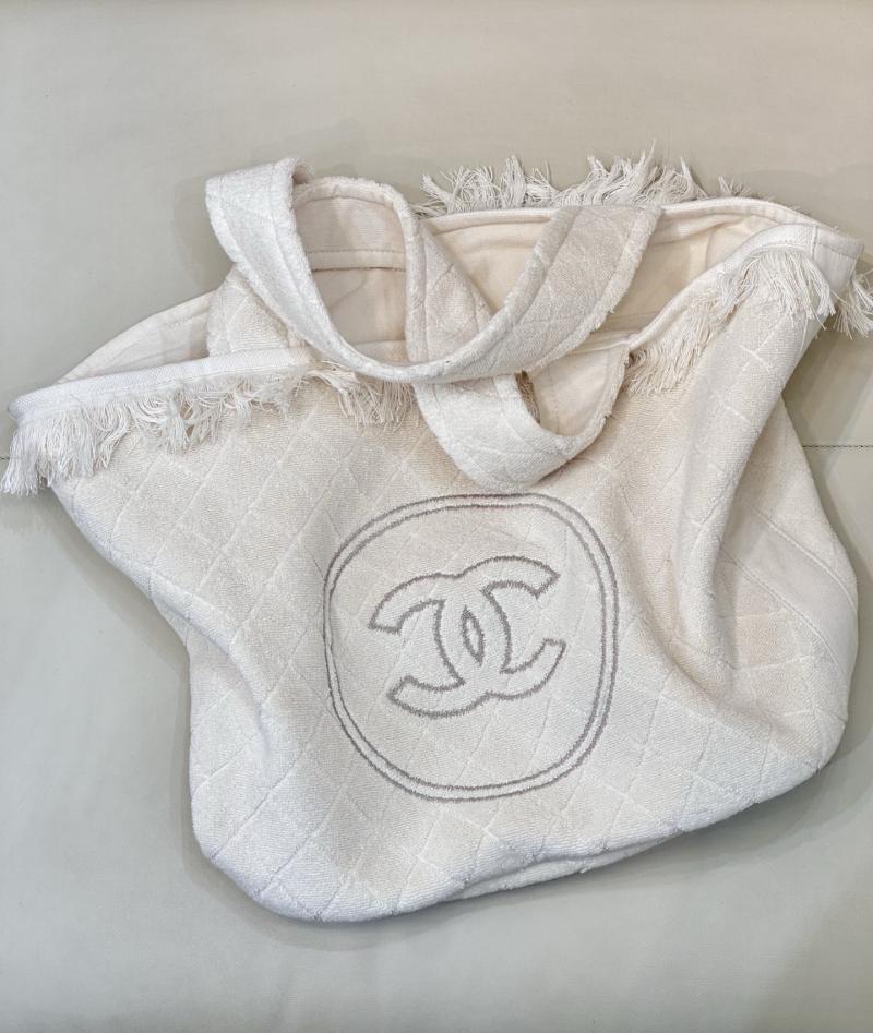 Chanel Cotton Tote Bag Cream AAB018