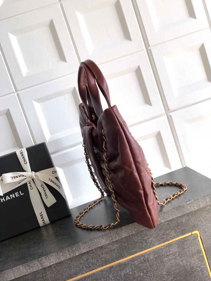 Chanel Lambskin Bow bag Burgundy AS5851