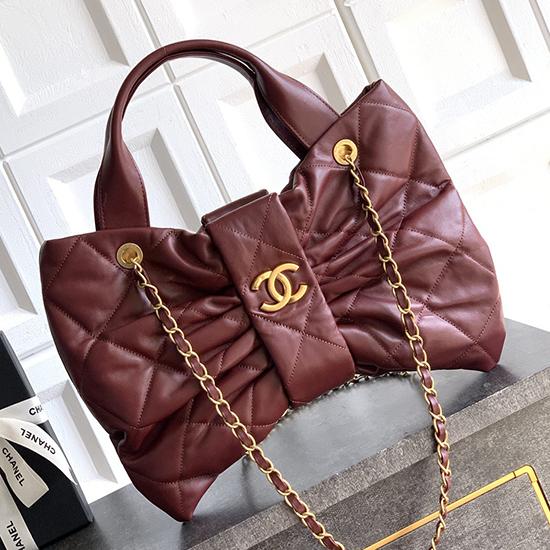 Chanel Lambskin Bow bag Burgundy AS5851  Chanel Lambskin Bow bag Burgundy AS5851