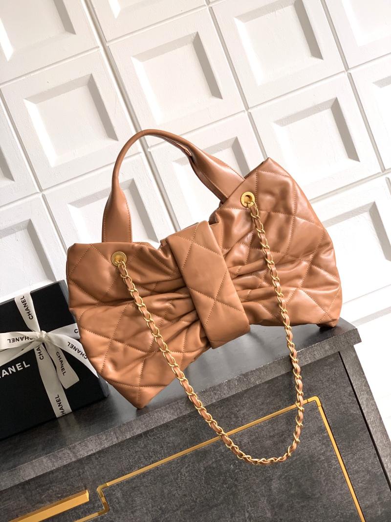 Chanel Lambskin Bow bag Camel AS5851