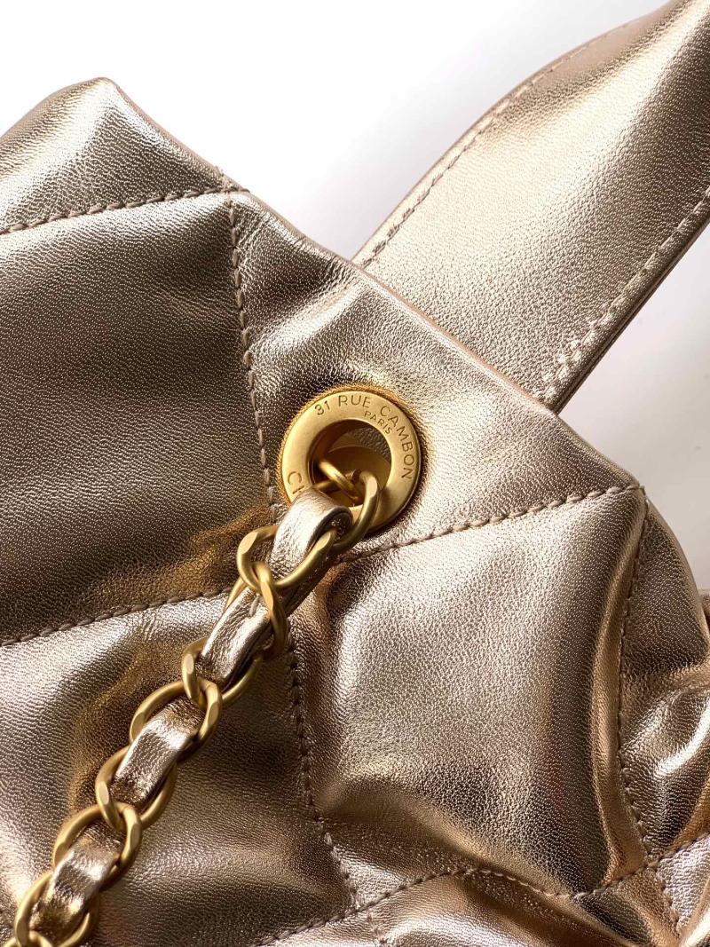 Chanel Lambskin Bow bag Gold AS5851