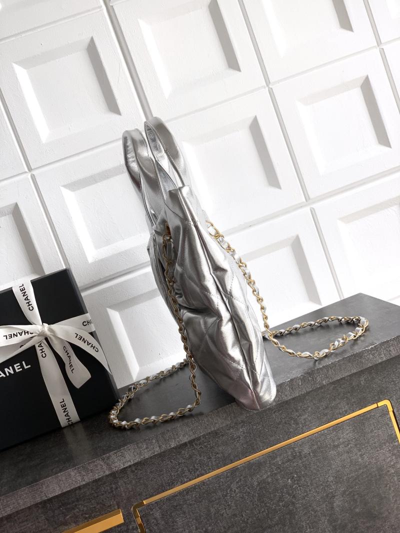 Chanel Lambskin Bow bag Silver AS5851