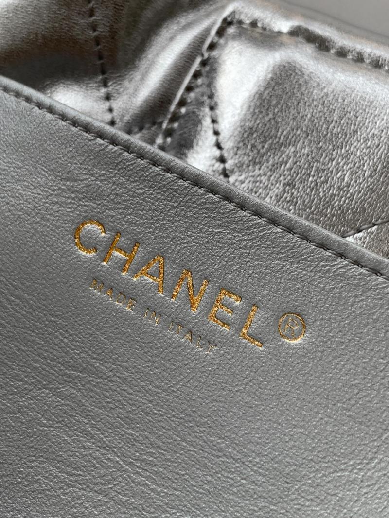 Chanel Lambskin Bow bag Silver AS5851
