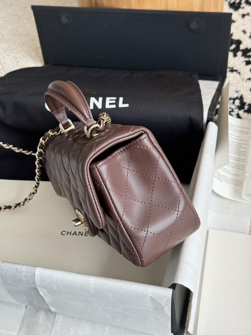 Chanel Lambskin Mini Flap Bag Coffee AS2431