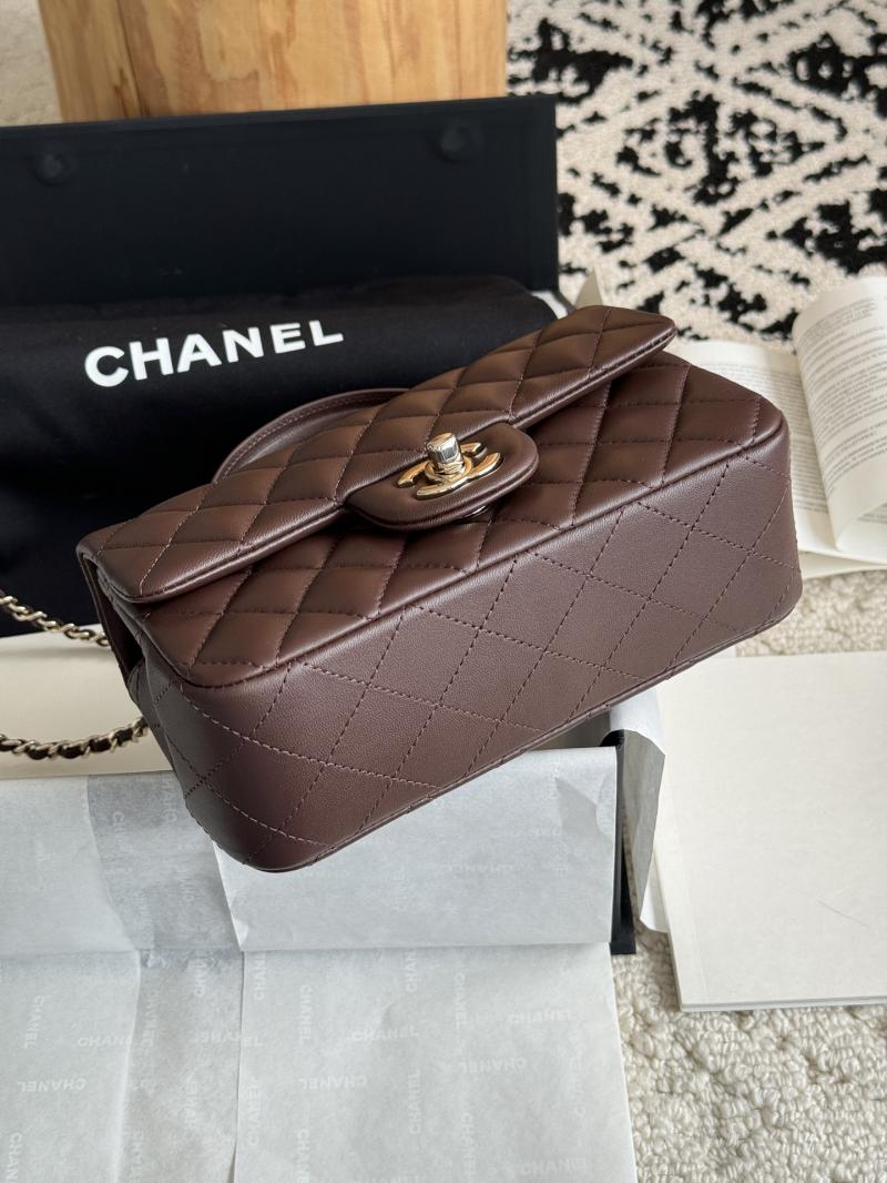 Chanel Lambskin Mini Flap Bag Coffee AS2431