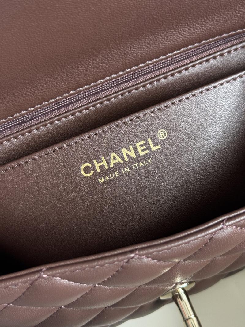 Chanel Lambskin Mini Flap Bag Coffee AS2431
