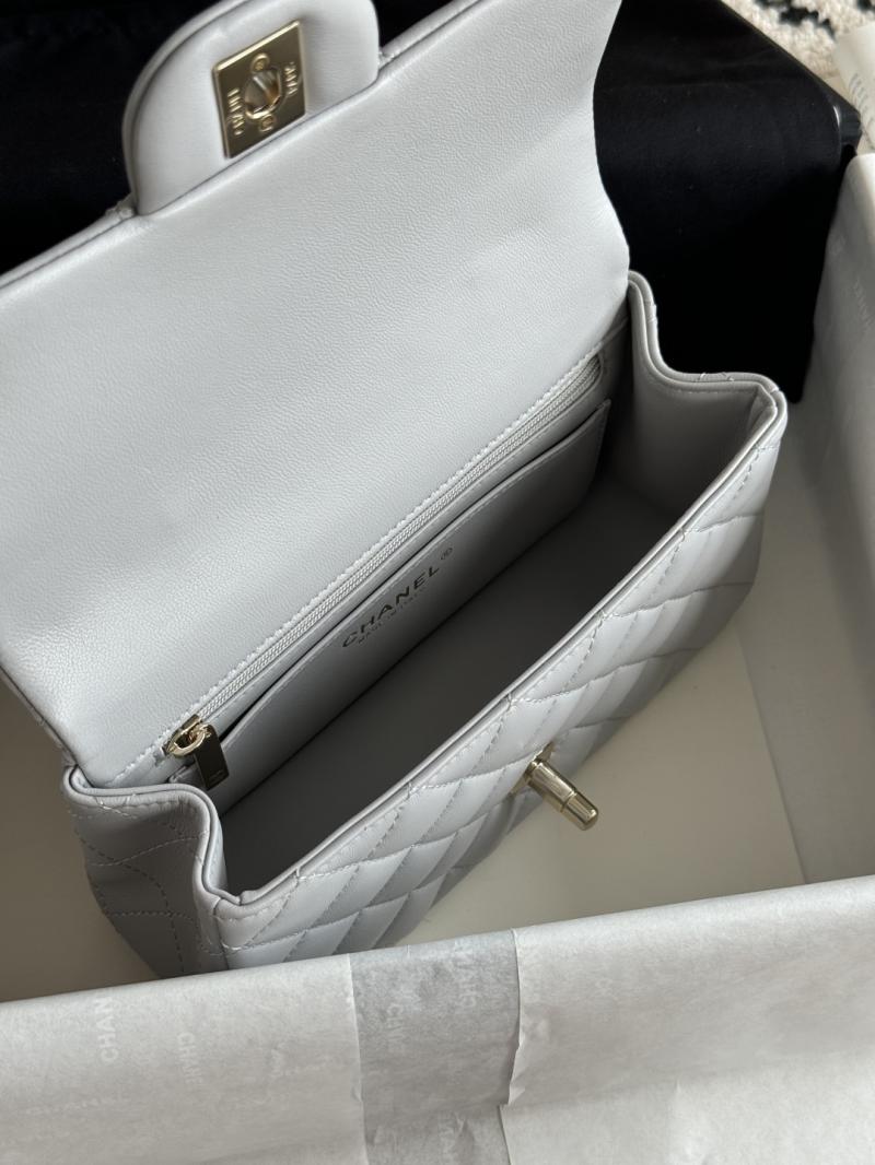 Chanel Lambskin Mini Flap Bag Grey AS2431