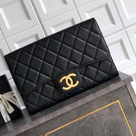 Chanel Large Clutch Black AS2511