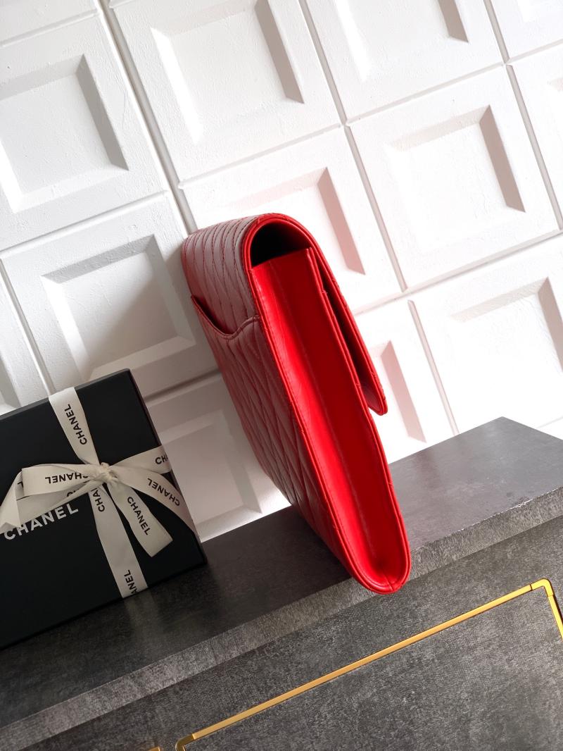 Chanel Large Clutch Red AS2511