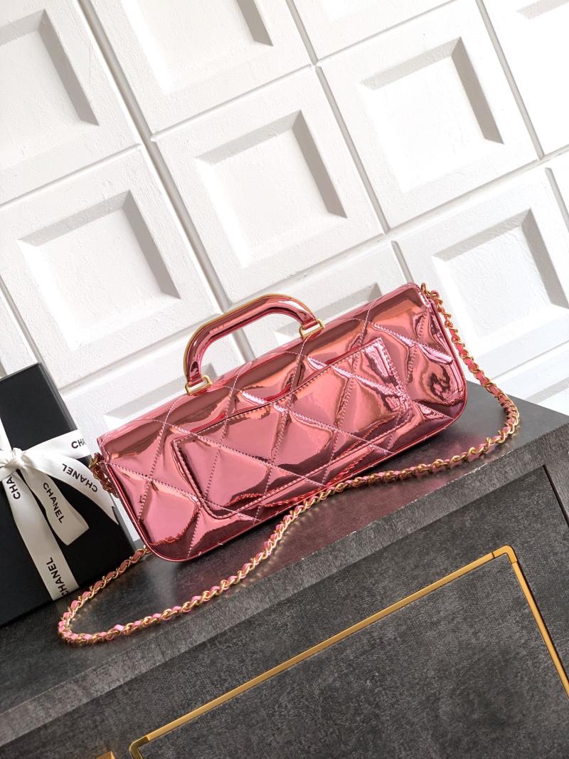 Chanel Large Flap Bag With Top Handle Pink AS5807
