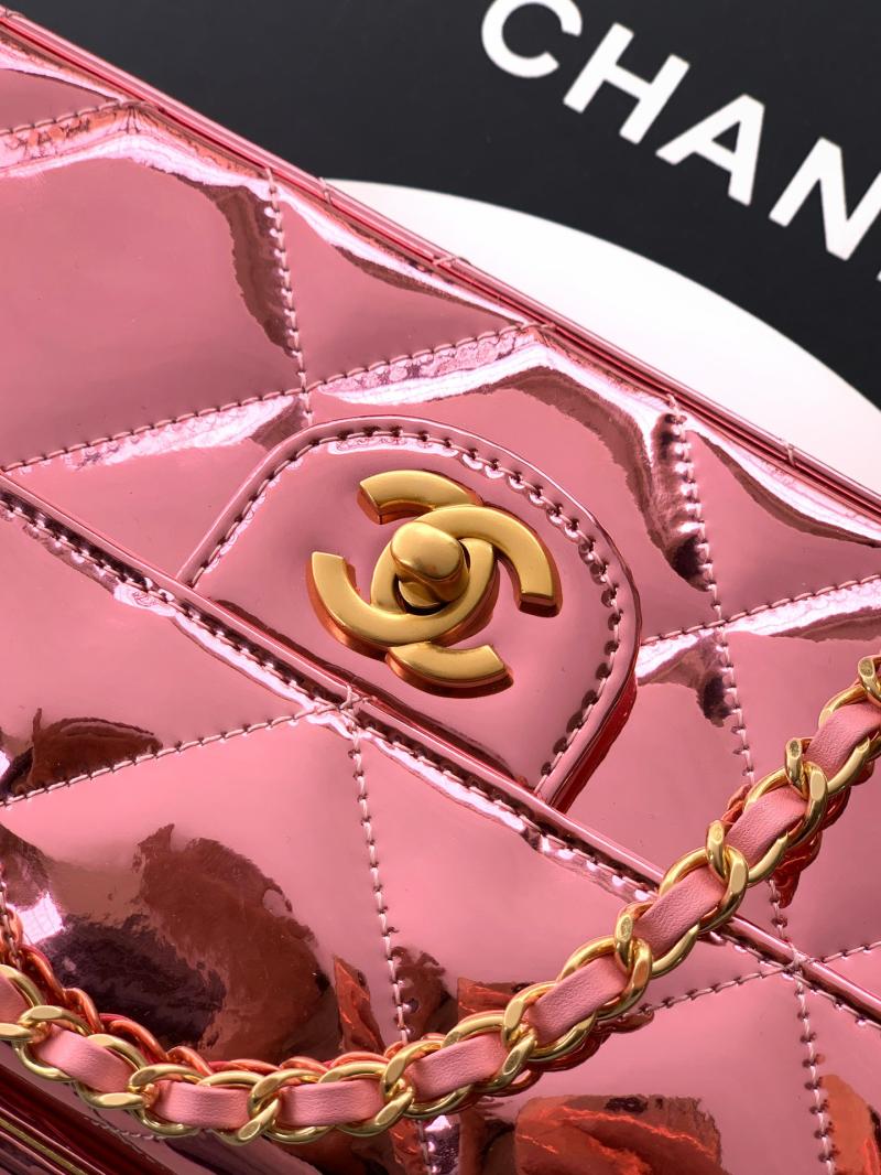 Chanel Large Flap Bag With Top Handle Pink AS5807