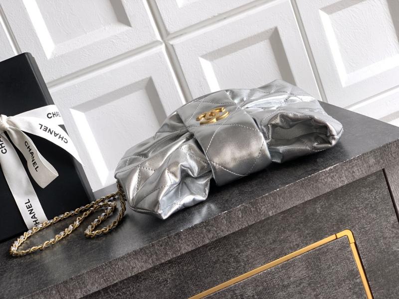 Chanel Mini Bow Bag Silver AS5849