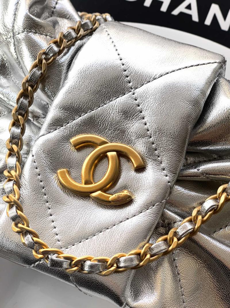 Chanel Mini Bow Bag Silver AS5849