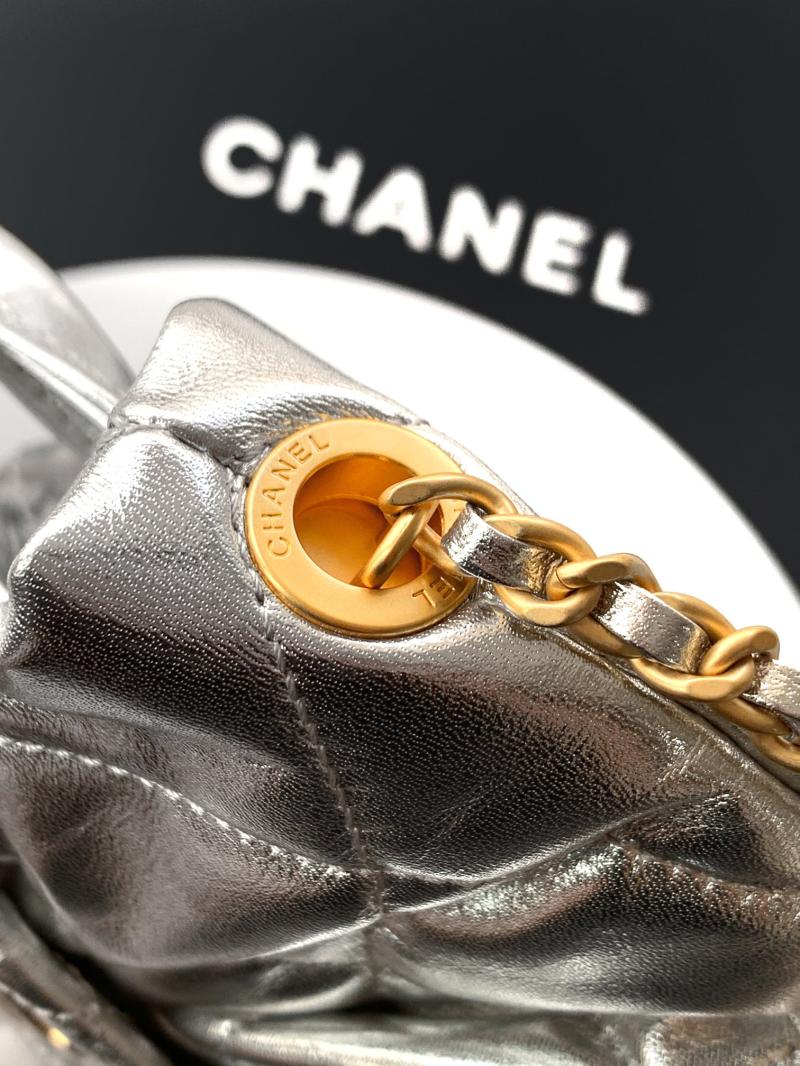 Chanel Mini Bow Bag Silver AS5849