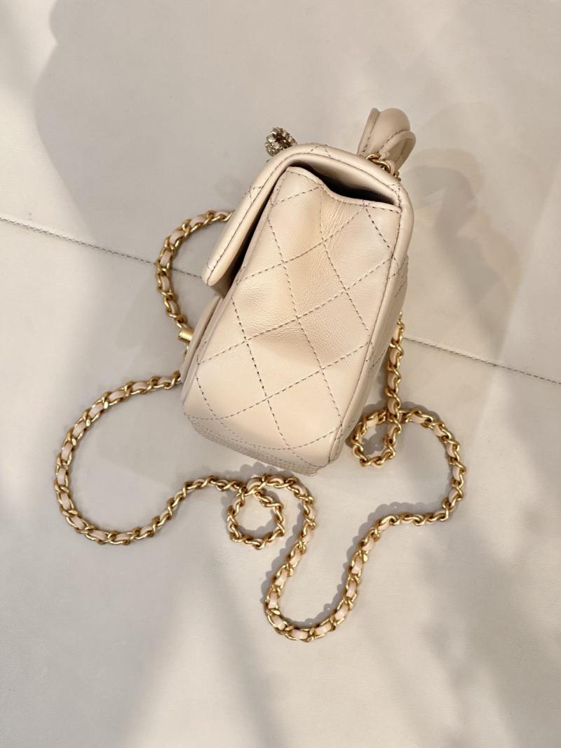 Chanel Mini Classic Handbag Beige AS2431