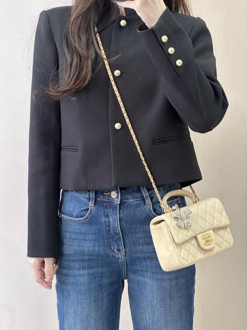 Chanel Mini Classic Handbag Beige AS2431