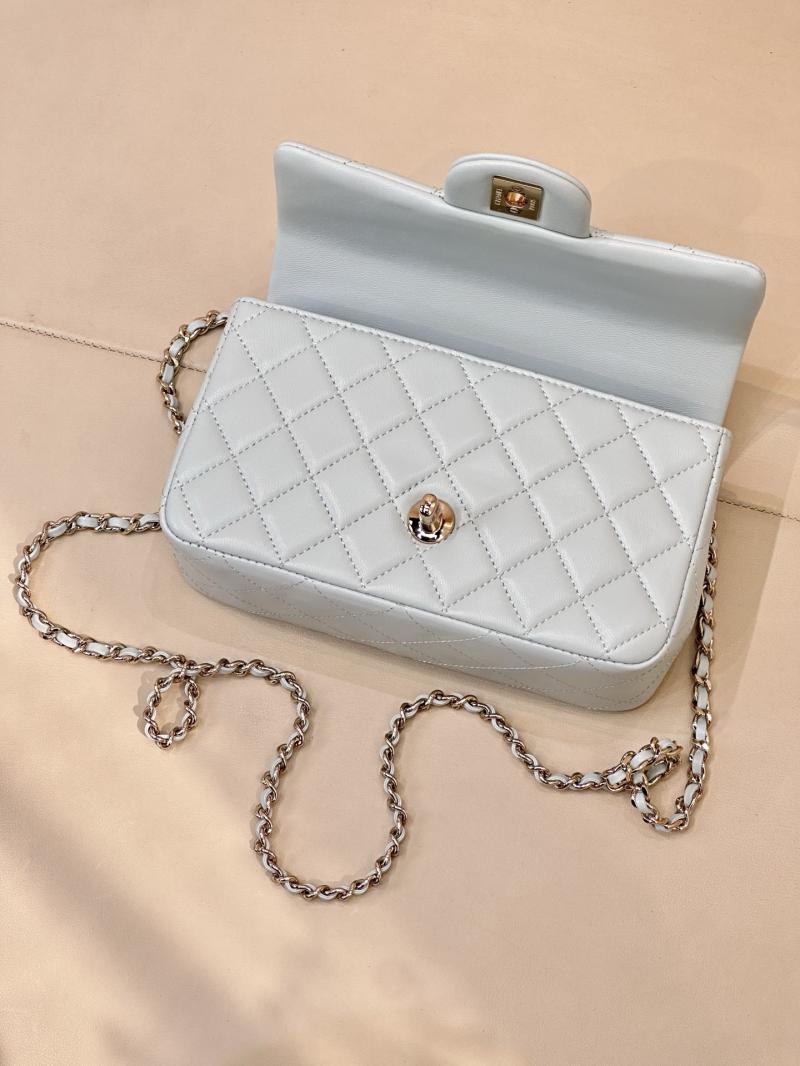 Chanel Mini Classic Handbag Light Blue AS2431