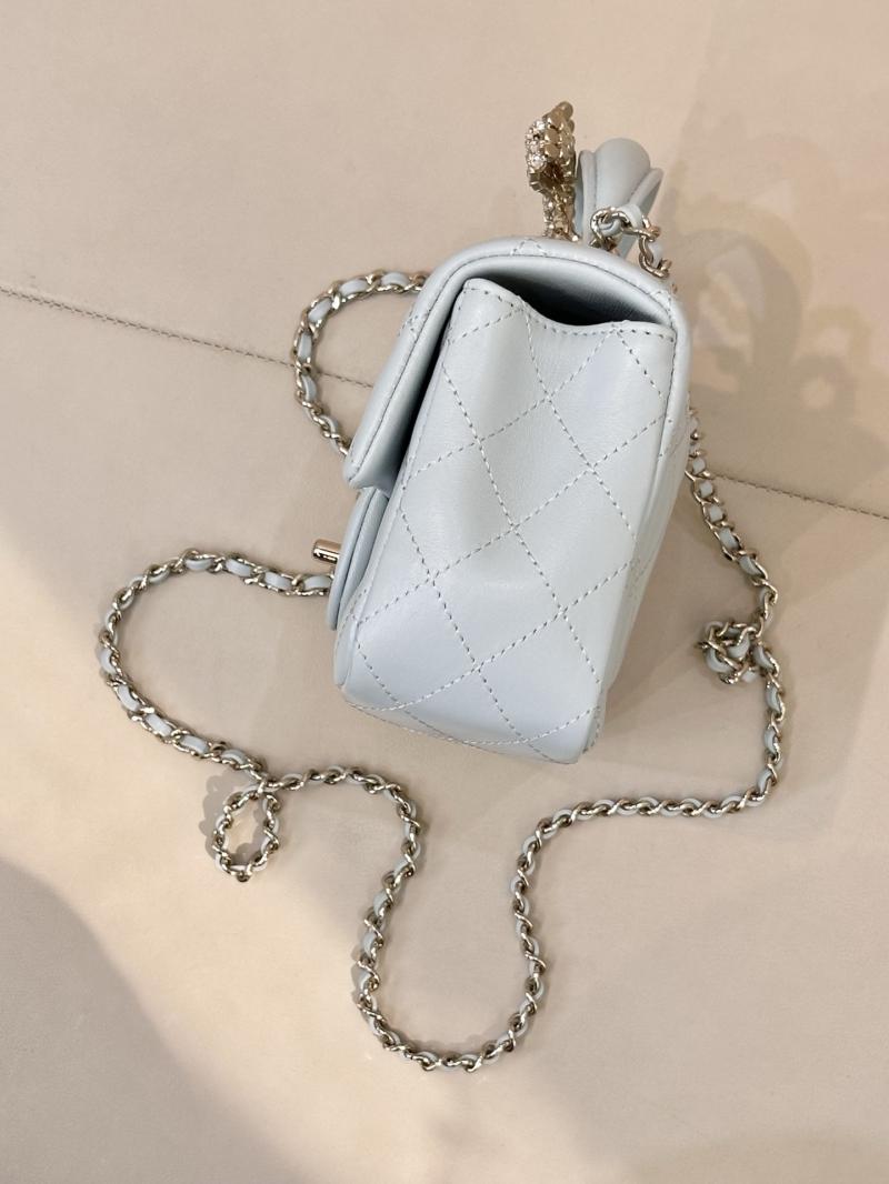 Chanel Mini Classic Handbag Light Blue AS2431