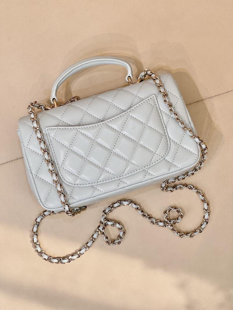 Chanel Mini Classic Handbag Light Blue AS2431