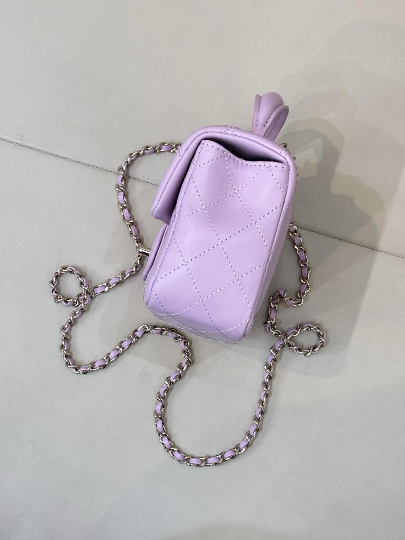 Chanel Mini Classic Handbag Purple AS2431