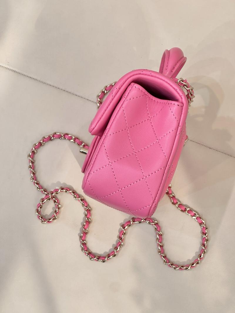 Chanel Mini Classic Handbag Rose AS2431