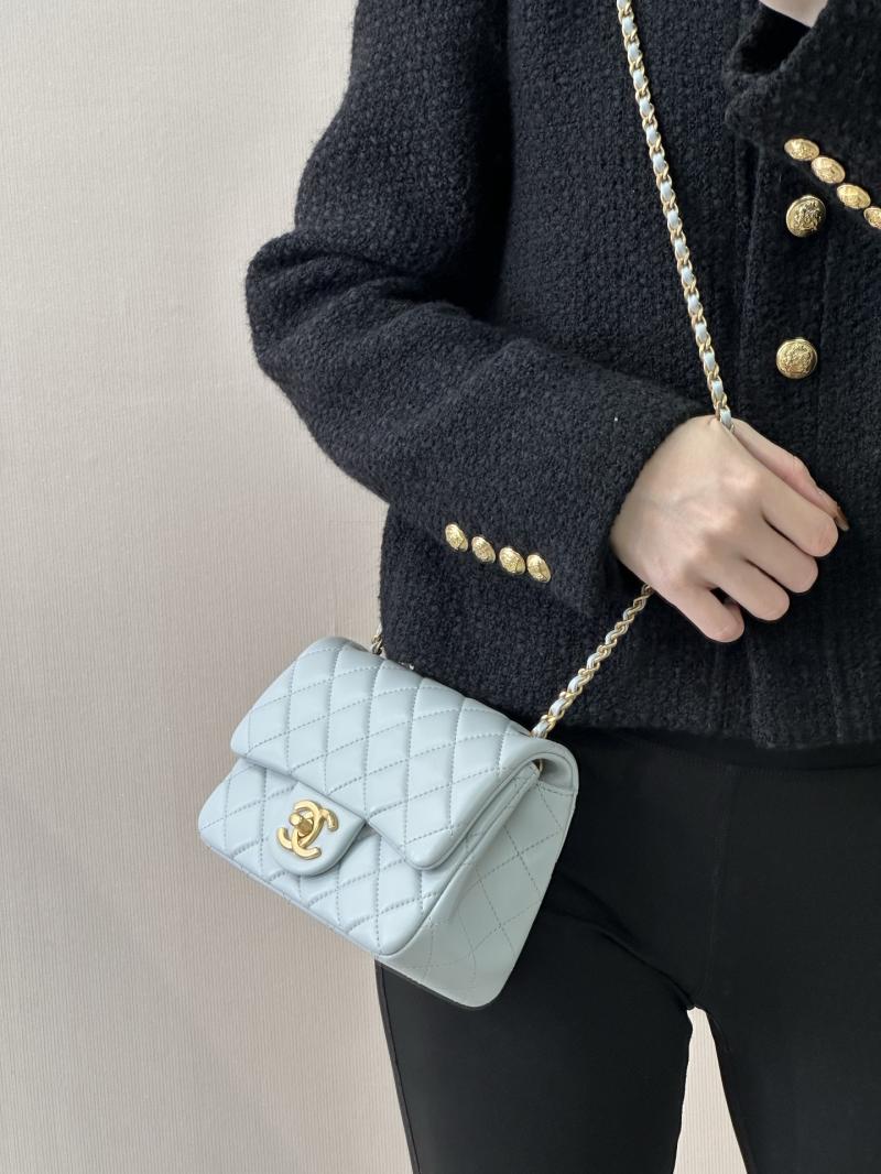 Chanel Mini Flap Bag Light Blue AS5758