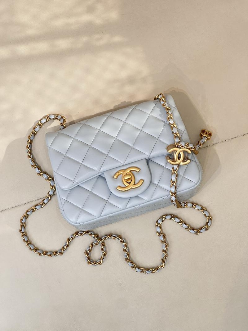 Chanel Mini Flap Bag Light Blue AS5758