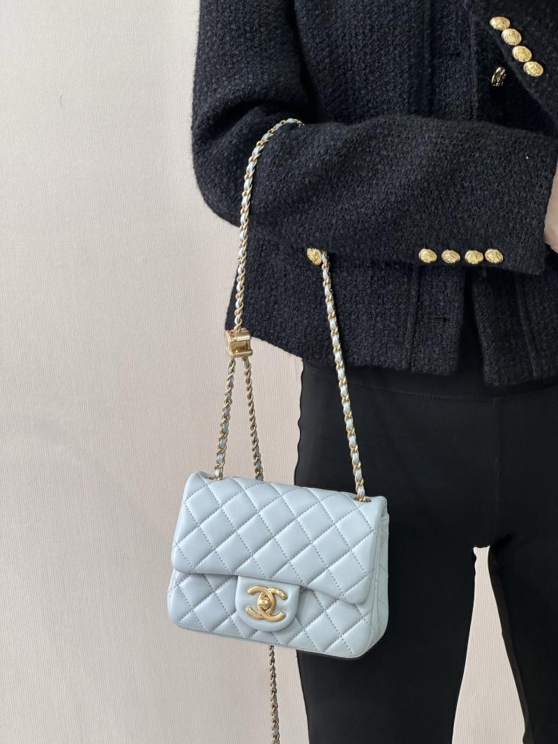 Chanel Mini Flap Bag Light Blue AS5758