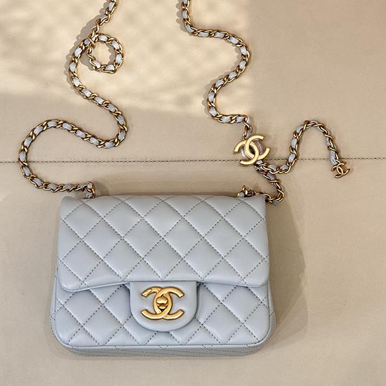 Chanel Mini Flap Bag Light Blue AS5758