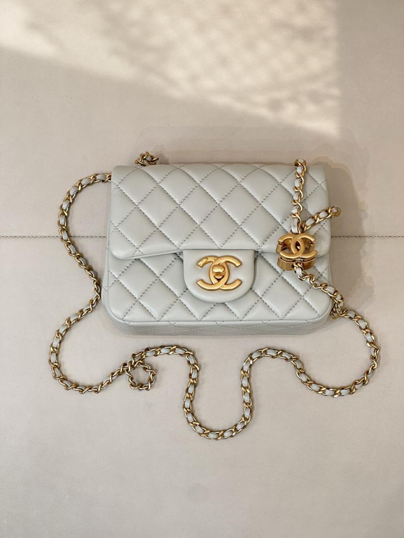 Chanel Mini Flap Bag Light Green AS5758