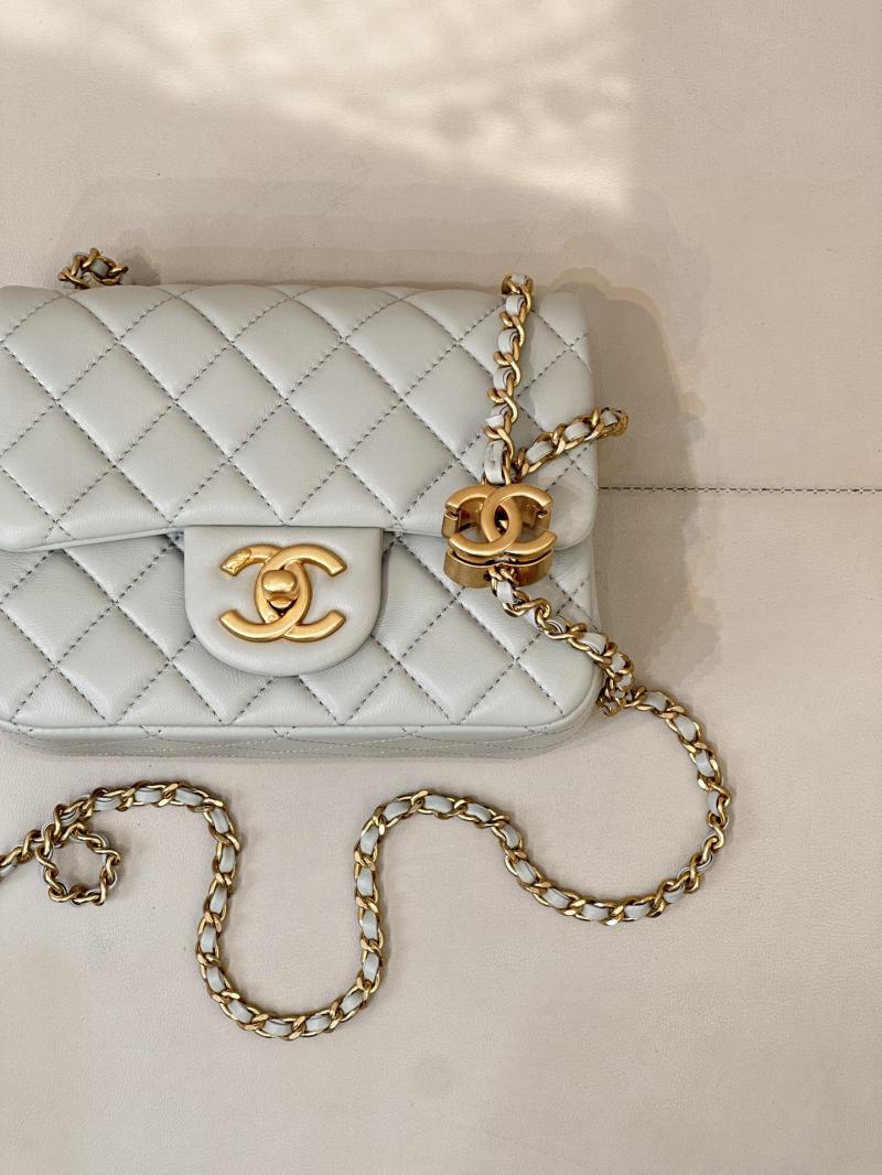 Chanel Mini Flap Bag Light Green AS5758