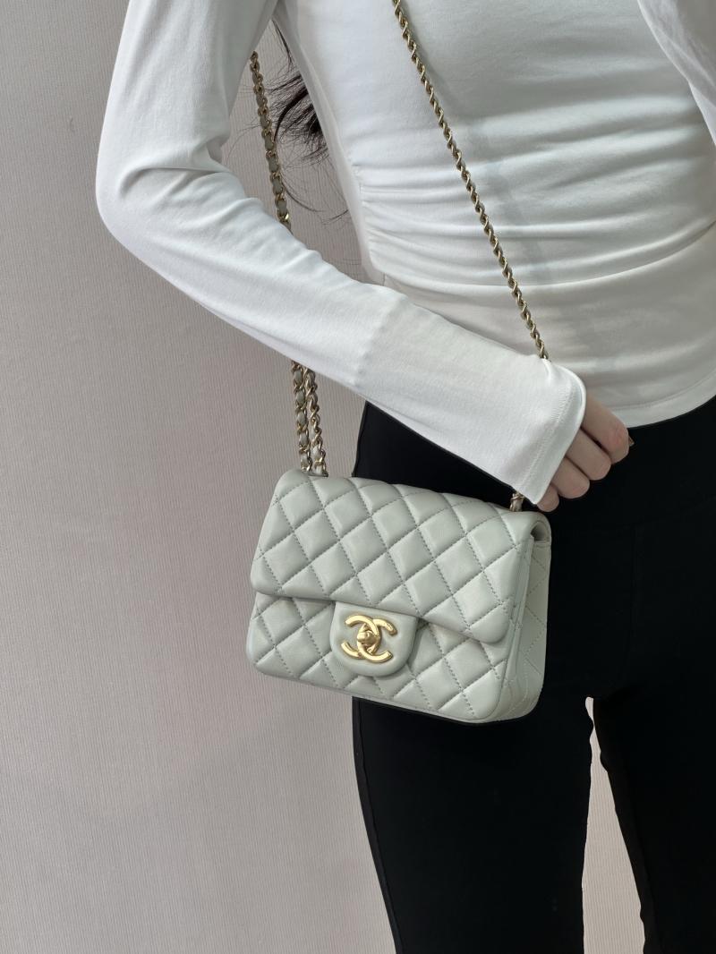 Chanel Mini Flap Bag Light Green AS5758