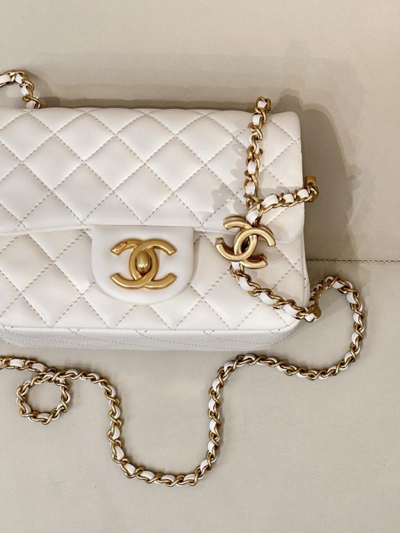 Chanel Mini Flap Bag White AS5758